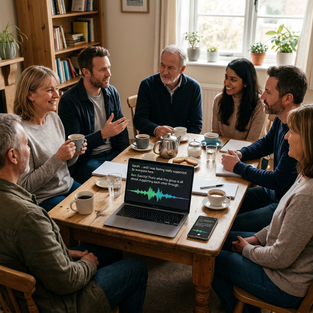 Community group using AI meeting notes